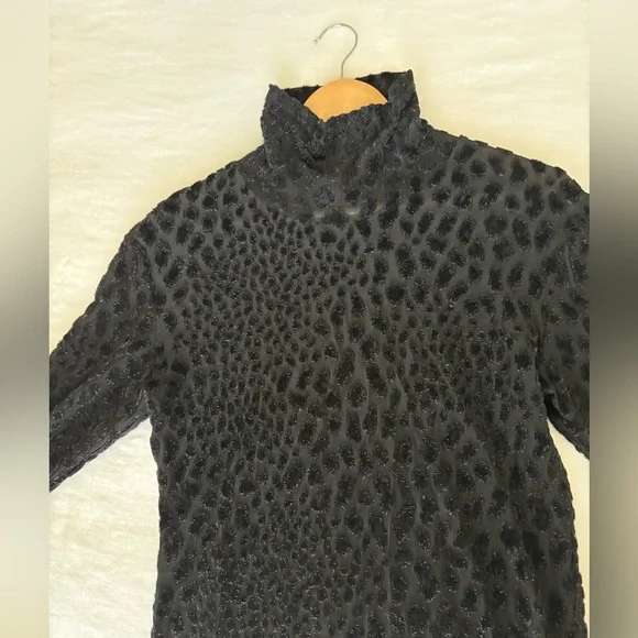 Caroline Constas Black Textured Turtleneck - Picture 4 of 5